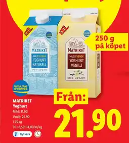 Lidl MATRIKET Yoghurt erbjuda