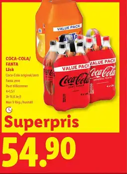 Lidl COCA-COLA/ FANTA Läsk erbjuda