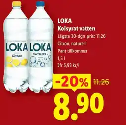 Lidl LOKA Kolsyrat vatten erbjuda