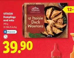 Lidl VITASIA Dumplings med anka erbjuda