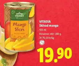 Lidl VITASIA Skivad mango erbjuda