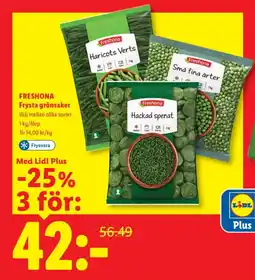 Lidl FRESHONA Frysta grönsaker erbjuda