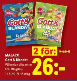 Lidl MALACO Gott & Blandat erbjuda