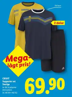 Lidl CRIVIT Supporter set Sverige erbjuda