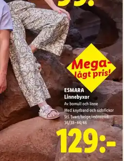 Lidl ESMARA Linnebyxor erbjuda