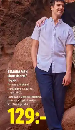 Lidl ESMARA MEN Linneskjorta/ -byxor erbjuda