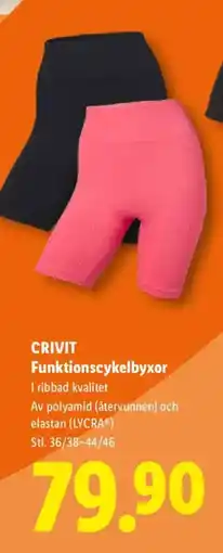 Lidl CRIVIT Funktionscykelbyxor erbjuda