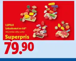Lidl LUPILU Leksaksmat av trä erbjuda