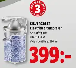 Lidl SILVERCREST Elektrisk citruspress erbjuda
