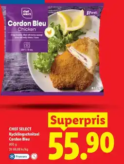 Lidl CHEF SELECT Kycklingschnitzel Cordon Bleu erbjuda