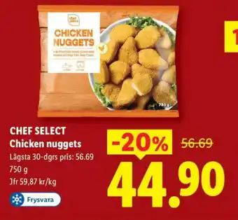 Lidl CHEF SELECT Chicken nuggets erbjuda