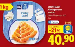 Lidl CHEF SELECT Filodegssnurra med ost erbjuda