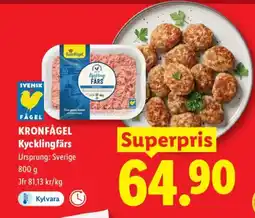 Lidl KRONFÅGEL Kycklingfärs erbjuda