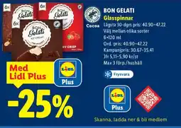 Lidl BON GELATI Glasspinnar erbjuda