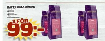 Kaffe hela bönor