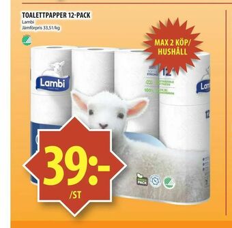 Matvärlden Tensta Toalettpapper 12-pack erbjuda
