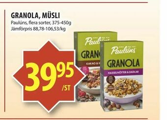 Matvärlden Tensta Granola, müsli erbjuda