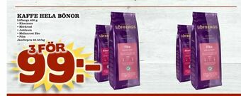 Matvärlden Tensta Kaffe hela bönor erbjuda
