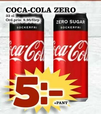 Supergrossen Coca-cola zero erbjuda