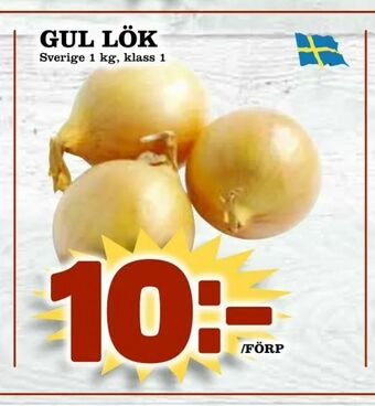Supergrossen Gul lök erbjuda