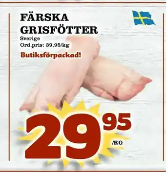 Supergrossen Färska grisfötter erbjuda