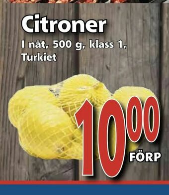 Supergrossen Citroner erbjuda