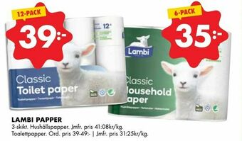 ÖoB Lambi papper erbjuda