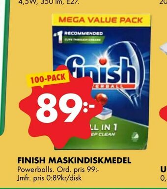 ÖoB Finish maskindiskmedel erbjuda