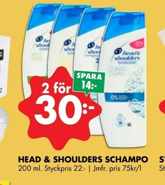 ÖoB Head & shoulders schampo erbjuda