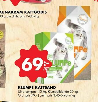 ÖoB Klumpe kattsand erbjuda