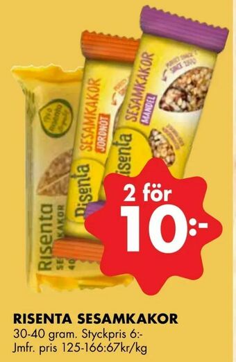 ÖoB Risenta sesamkakor erbjuda