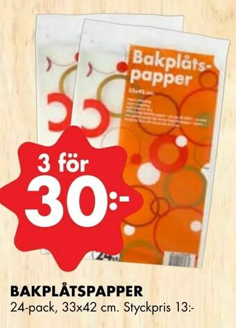 ÖoB Bakplåtspapper erbjuda