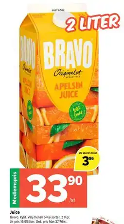 Coop Extra Juice, Medlemspris erbjuda
