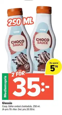Coop Extra Glassås, Medlemspris erbjuda
