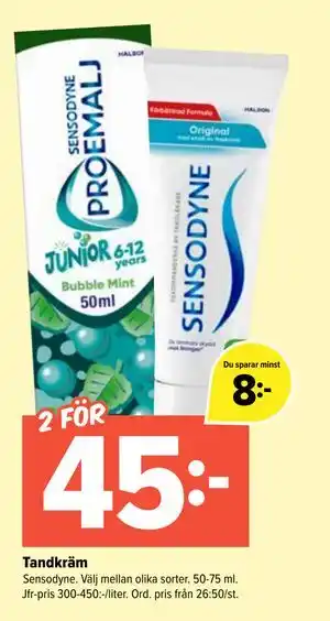 Coop Extra Tandkräm erbjuda