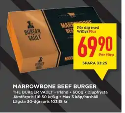 Willys MARROWBONE BEEF BURGER erbjuda