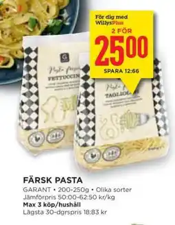 Willys Färsk Pasta erbjuda