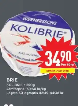 Willys BRIE KOLIBRIE erbjuda