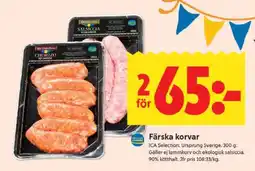 ICA Supermarket FÄRSKA KORVAR erbjuda