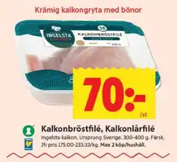 ICA Supermarket Kalkonbröstfilé, Kalkonlårfilé erbjuda