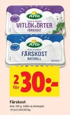 ICA Supermarket Färskost erbjuda