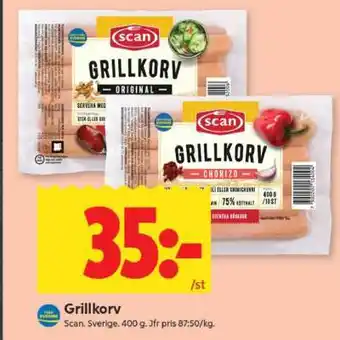 ICA Supermarket Grillkorv erbjuda