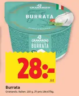 ICA Supermarket BURRATA erbjuda