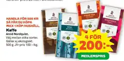 Stora Coop KAFFE ARVID NORDQUIST erbjuda
