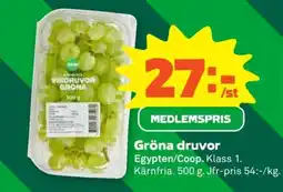 Stora Coop Gröna druvor erbjuda