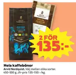 Coop Hela kaffebönor erbjuda