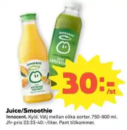 Coop Juice, Smoothie erbjuda