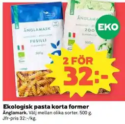 Coop Ekologisk pasta korta former erbjuda