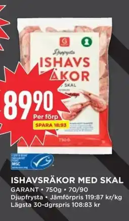 Willys GARANT Ishavsräkor med skal erbjuda