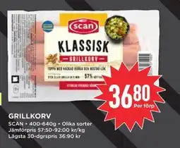 Willys SCAN Grillkorv erbjuda